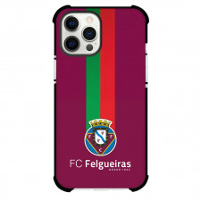 FC Felgueiras Phone Case For iPhone Samsung Galaxy Pixel OnePlus Vivo Xiaomi Asus Sony Motorola Nokia - FC Felgueiras Logo With Green Red Stripe Mulberry Background