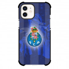 FC Porto Phone Case For iPhone Samsung Galaxy Pixel OnePlus Vivo Xiaomi Asus Sony Motorola Nokia - FC Porto Logo On Blue Effect Silhouette Background