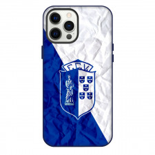FC Vizela Phone Case For iPhone Samsung Galaxy Pixel OnePlus Vivo Xiaomi Asus Sony Motorola Nokia - FC Vizela Logo On Blue White Flag Background