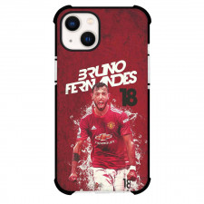 Bruno Fernandes Phone Case For iPhone Samsung Galaxy Pixel OnePlus Vivo Xiaomi Asus Sony Motorola Nokia - Bruno Fernandes 18 Manchester United Shouting Graphic Art On Red Background