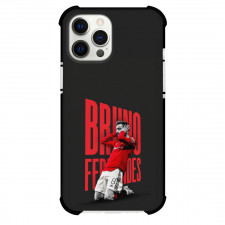 Bruno Fernandes Phone Case For iPhone Samsung Galaxy Pixel OnePlus Vivo Xiaomi Asus Sony Motorola Nokia - Bruno Fernandes Manchester United Celebration On Red Word Art Black Background