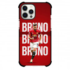 Bruno Fernandes Phone Case For iPhone Samsung Galaxy Pixel OnePlus Vivo Xiaomi Asus Sony Motorola Nokia - Bruno Fernandes Manchester United Running On WArt Red Background