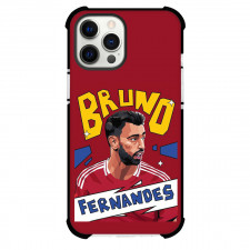 Bruno Fernandes Phone Case For iPhone Samsung Galaxy Pixel OnePlus Vivo Xiaomi Asus Sony Motorola Nokia - Bruno Fernandes Side Portrait Wpap Art On Red Background