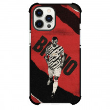 Bruno Fernandes Phone Case For iPhone Samsung Galaxy Pixel OnePlus Vivo Xiaomi Asus Sony Motorola Nokia - Bruno Fernandes Shouting Grayscale On Red Black Background