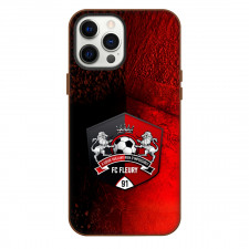 Football Club Fleury Phone Case For iPhone Samsung Galaxy Pixel OnePlus Vivo Xiaomi Asus Sony Motorola Nokia - Logo Dark And Red Grunge Background Football Club