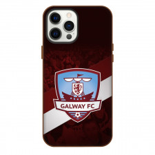 Galway United FC Phone Case For iPhone Samsung Galaxy Pixel OnePlus Vivo Xiaomi Asus Sony Motorola Nokia - Logo Crown In Red Background