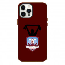 Galway United FC Phone Case For iPhone Samsung Galaxy Pixel OnePlus Vivo Xiaomi Asus Sony Motorola Nokia - Logo Maroon Background