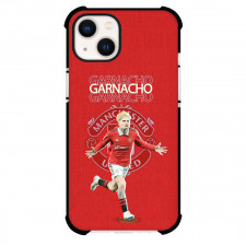 Alejandro Garnacho Phone Case For iPhone Samsung Galaxy Pixel OnePlus Vivo Xiaomi Asus Sony Motorola Nokia - Alejandro Garnacho Manchester United Celebration On Club Logo Red Background