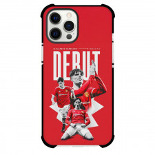 Alejandro Garnacho Phone Case For iPhone and Samsung Galaxy Devices - Alejandro Garnacho Manchester United Celebration On Red Background