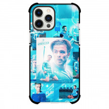 Jack Grealish Phone Case For iPhone and Samsung Galaxy Devices - Jack Grealish Manchester City F.C. Portraits On SkyBlue Background
