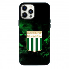 Olimpia Grudziadz Phone Case For iPhone Samsung Galaxy Pixel OnePlus Vivo Xiaomi Asus Sony Motorola Nokia - Logo In Green And Black Grunge Background