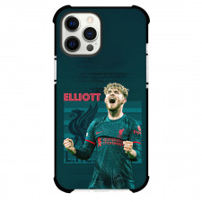 Harvey Elliott Phone Case For iPhone and Samsung Galaxy Devices - Harvey Elliott Liverpool F.C. Signature Celebration On Green Background