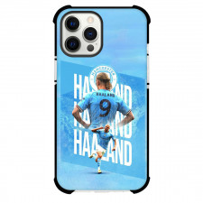 Erling Haaland Phone Case For iPhone and Samsung Galaxy Devices - Erling Haaland 9 Manchester City F.C. Standing Back Poster Art