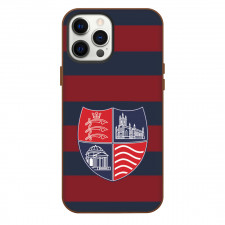 National League South Hampton & Richmond Borough Phone Case For iPhone Samsung Galaxy Pixel OnePlus Vivo Xiaomi Asus Sony Motorola Nokia - Large Logo In Red And Navy Stripe Background