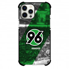 Hannover 96 Phone Case For iPhone and Samsung Galaxy Devices - Hannover 96 Logo Stripe Background