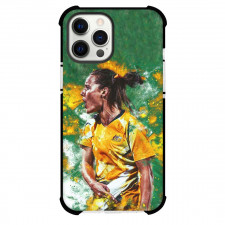 Hayley Raso Phone Case For iPhone and Samsung Galaxy Devices - Hayley Raso Australia Women's National Football Shouting Oil Paint Art
