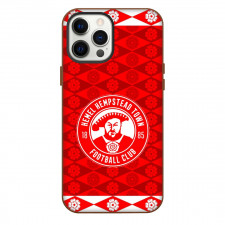 National League South Hemel Hempstead Phone Case For iPhone Samsung Galaxy Pixel OnePlus Vivo Xiaomi Asus Sony Motorola Nokia - Large Logo In Clove Pattern Background