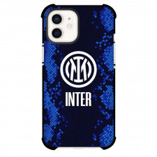 Inter Milan Phone Case For iPhone Samsung Galaxy Pixel OnePlus Vivo Xiaomi Asus Sony Motorola Nokia - Inter Milan Logo On Blue Snake Skin Background