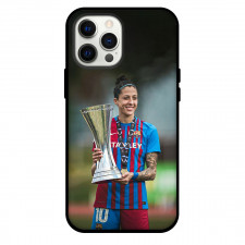 Jennifer Hermoso Phone Case For iPhone and Samsung Galaxy Devices - Jennifer Hermoso FC Barcelona Holding Trophy Poster