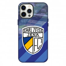Jena Football Club Phone Case For iPhone Samsung Galaxy Pixel OnePlus Vivo Xiaomi Asus Sony Motorola Nokia - Logo In Stadium Background