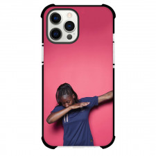 Kadidiatou Diani Phone Case For iPhone and Samsung Galaxy Devices - Kadidiatou Diani France Women's National Football Dabbing On Pink Background