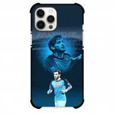 Khvicha Kvaratskhelia Phone Case For iPhone and Samsung Galaxy Devices - Khvicha Kvaratskhelia S.S.C. Napoli Portrait On Word Art