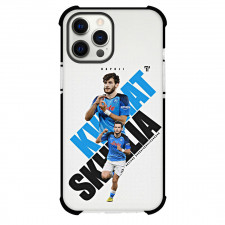 Khvicha Kvaratskhelia Phone Case For iPhone and Samsung Galaxy Devices - Khvicha Kvaratskhelia S.S.C. Napoli Signature Celebration On Word Art