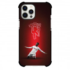 Kobbie Mainoo Phone Case For iPhone Samsung Galaxy Pixel OnePlus Vivo Xiaomi Asus Sony Motorola Nokia - Kobbie Mainoo Manchester United Goal Celebration On Red Background