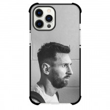 Inter Miami CF Lionel Messi Phone Case For iPhone and Samsung Galaxy Devices - Lionel Messi Grayscale Side Port