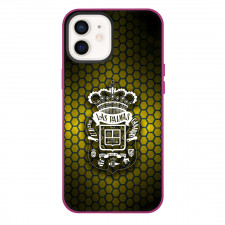 Las Palmas UD Phone Case For iPhone Samsung Galaxy Pixel OnePlus Vivo Xiaomi Asus Sony Motorola Nokia - Las Palmas UD Logo On Honeycomb Pattern Background Football Club