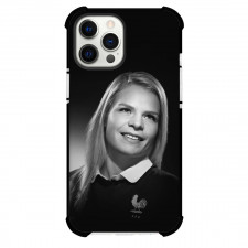 Eugenie Le Sommer Phone Case For iPhone and Samsung Galaxy Devices - Eugenie Le Sommer France Women's National Football Portrait Grayscale