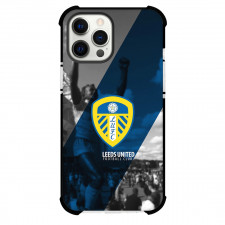 Leeds United Phone Case For iPhone and Samsung Galaxy Devices - Leeds United Logo Stripe Background