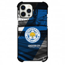 Leicester City F.C. Phone Case For iPhone and Samsung Galaxy Devices - Leicester City F.C. Logo Stripe Background