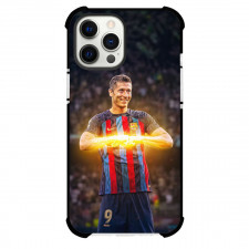 Robert Lewandowski Phone Case For iPhone and Samsung Galaxy Devices - Robert Lewandowski FC Barcelona Fire Fist Celebrations