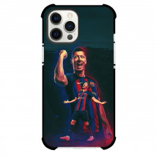 Robert Lewandowski Phone Case For iPhone and Samsung Galaxy Devices - Robert Lewandowski FC Barcelona Celebration PopArt Poster