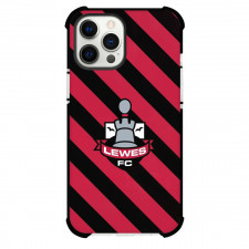 Lewes Football Club Phone Case For iPhone Samsung Galaxy Pixel OnePlus Vivo Xiaomi Asus Sony Motorola Nokia - Lewes Football Club Logo with Diagonal Stripe Red Black Effect