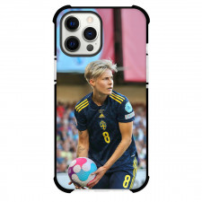 Lina Hurtig Phone Case For iPhone and Samsung Galaxy Devices - Lina Hurtig Sweden Women's National Football Holding Ball Poster