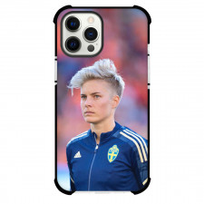 Lina Hurtig Phone Case For iPhone and Samsung Galaxy Devices - Lina Hurtig Sweden Women's National Football Standing Portrait Poster