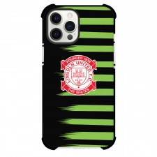 Lincoln United Football Club Phone Case For iPhone Samsung Galaxy Pixel OnePlus Vivo Xiaomi Asus Sony Motorola Nokia - Lincoln United Football Club Logo with Diagonal Stripe Black & Green Effect