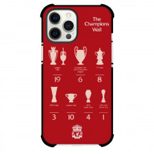 Liverpool F.C. Phone Case For iPhone and Samsung Galaxy Devices - Liverpool F.C. Champions Wall On Red Backgraound