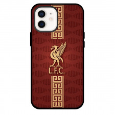 Liverpool F.C. Phone Case For iPhone Samsung Galaxy Pixel OnePlus Vivo Xiaomi Asus Sony Motorola Nokia - Liverpool F.C. Official Logo With Greek Versace Abstract Stripe
