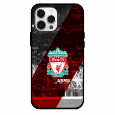 Liverpool F.C. Phone Case For iPhone and Samsung Galaxy Devices - Liverpool F.C. Logo Stripe Background