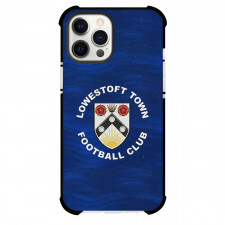 Lowestoft Town Football Club Phone Case For iPhone Samsung Galaxy Pixel OnePlus Vivo Xiaomi Asus Sony Motorola Nokia - Lowestoft Town Football Club Logo with Wavy Blue Background
