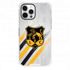 Lusitania FC Phone Case For iPhone Samsung Galaxy Pixel OnePlus Vivo Xiaomi Asus Sony Motorola Nokia - Lusitania FC Logo With Yellow Black Stripe Background