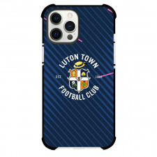 Luton Town F.C. Phone Case For iPhone Samsung Galaxy Pixel OnePlus Vivo Xiaomi Asus Sony Motorola Nokia - Luton Town F.C. Logo On Blue Stripe Background