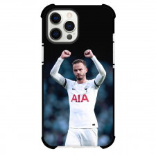 James Maddison Phone Case For iPhone and Samsung Galaxy Devices - James Maddison Tottenham Hotspur F.C Raising Two Hand Poster