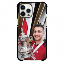 Manchester United F.C. Diogo Dalot Phone Case For iPhone Samsung Galaxy Pixel OnePlus Vivo Xiaomi Asus Sony Motorola Nokia - Man United Diogo Dalot Holding Trophy Poster