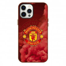 Manchester United Phone Case For iPhone and Samsung Galaxy Devices - Manchest United Red Cloud Background