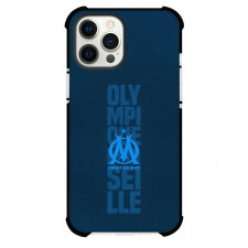 Olympique de Marseille Phone Case For iPhone and Samsung Galaxy Devices - Droit Au But Logo Blue Background