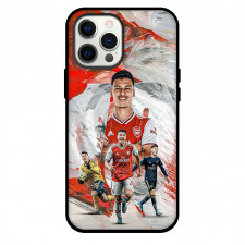 Gabriel Martinelli Phone Case For iPhone and Samsung Galaxy Devices - Gabriel Martinelli Arsenal F.C Goal Celebration On Oil Paint Background